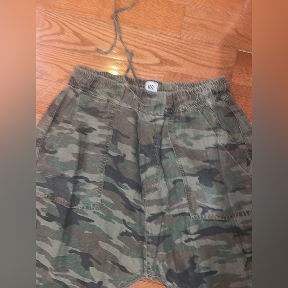NSF Green Camo Harem Linen Blend Pants 💚 Medium - Picture 6 of 10